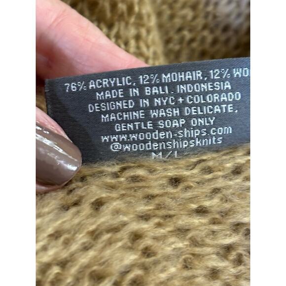 Wooden Ships/Anthropologie tan oversized sweater, medium/large, timeless, cozy - Picture 5 of 5